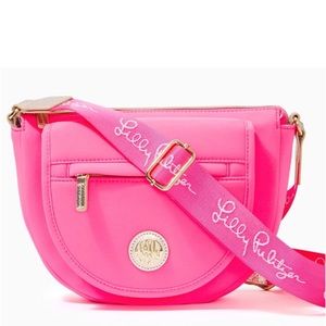 Lilly Pulitzer Giavanna Pink Neoprene Crossbody Bag NEW
